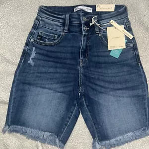 Kancan Denim High Rise Bermuda Jeansshorts Größe 25 neu mit Etikett - Bild 1 von 4