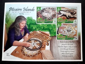Pitcairn Islands "TAPA ~ TRADITIONAL BARK CLOTH ~ ART OF PITCAIRN" MNH MS 2012 - Picture 1 of 6