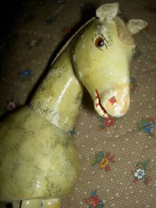 Schoenhut Humpty Dumpty Circus, jointed palomino, platform horse toy, GLASS eyes - Picture 1 of 24