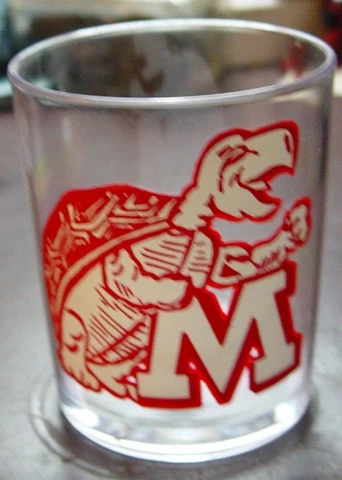 Maryland Terrapins Plastic Whiskey Glass Cover