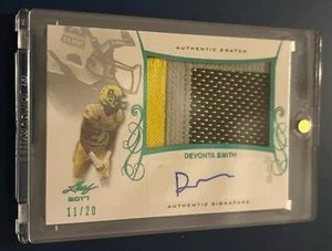 Devonta Smith, 2017 Leaf US Army All American Bowl, Authentic Patch & Auto, /20 - Bild 1 von 9