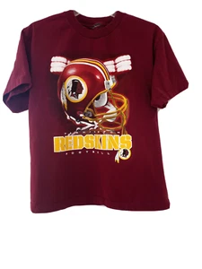 Washington Redskins T-Shirt M Medium Helmet Logo Maroon Short Sleeve* - Picture 1 of 4
