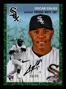 2023 TOPPS CHROME PLATINUM OSCAR COLAS GREEN TOILE REFRACTOR /99 WHITE SOX #188 - Picture 1 of 2