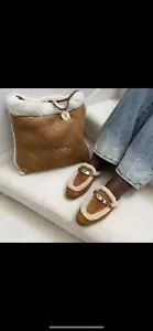 NUOVA IN SCATOLA fibbia Kelly argento shearling Hermes Oz Mule in pelle scamosciata naturale taglia 38 - Foto 1 di 4