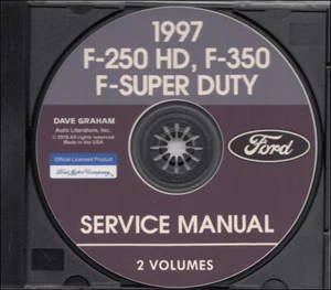 1997 Ford F250 F350 Super Deber Tienda Manual CD Camioneta F-250 F-350 Servicio - Imagen 1 de 3