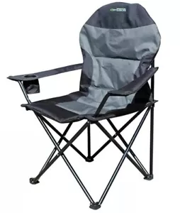 Silla de Camping Exterior Revolution XL Respaldo Alto - Negra, Alta Calidad Hasta 100kg - Imagen 1 de 2