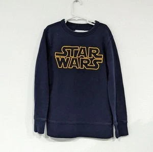 Gap Kids Star Wars Sweatshirt Navy Blue Yellow Logo, Medium (8) - Picture 1 of 11