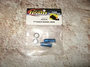 Vintage RC Associated 1:18 Rear Aluminum Shocks Threaded Blue Factory (2) 21215 - Picture 1 of 1