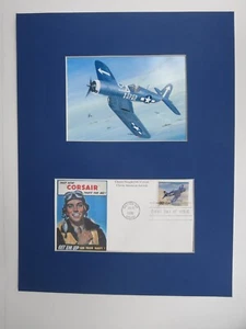 Honoring the World War II Corsair Fighter & First Day Cover of its own stamp - Picture 1 of 2