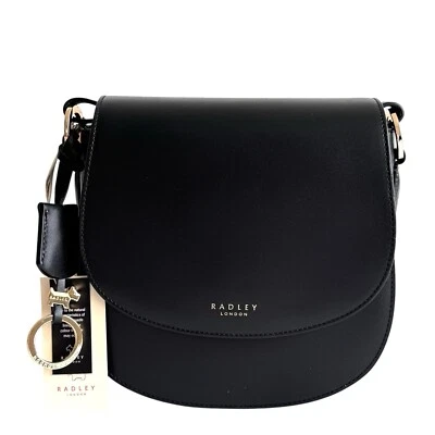 RADLEY Handbag Black Leather Small Bag Flapover Crossbody - Liverpool Street 2.0 - image 1 of 4