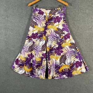 Keshet Pants Womens M / L Orange Purple Culottes Guru Capri Boho Crop Colourful - Picture 1 of 9