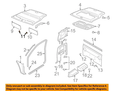 Portaequipajes interior cabina Terra Nissan OEM 98-01 Frontier 964098B400 Foto 1 de 2