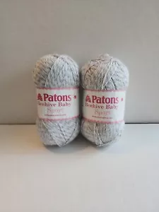 2 Patons Yarn Grey Marl Beehive Baby Sport New - Picture 1 of 6