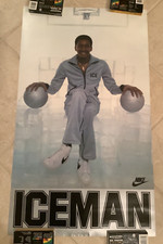 Original 1978 George Gervin Nike Poster "ICEMAN” 1st Print Silver Bottom Rare!!