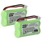 2x Batterie pour Siemens Gigaset AS140 DUO AS150 AS15 AS145 700mAh 2,4V
