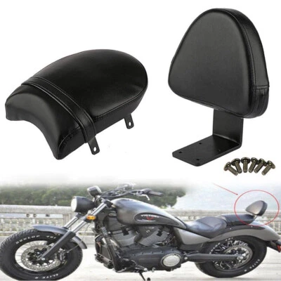 Rear Black Seat Sissy Passenger Foot Pegs Backrest For Victory Vegas High Ball - Image 1 of 2