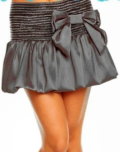 Sexy Miss Mujer Minifalda Satén Metálico Brillo S 34 M 36 Negro Plata Rojo Nuevo - Imagen 1 de 19