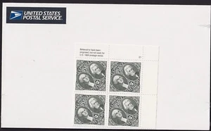 Scott #2592 Washington & Jackson $5 Plate Block of 4 Stamps - Sealed - Picture 1 of 2