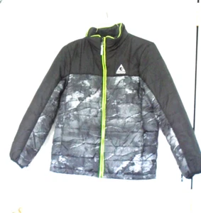 GERRY - BOYS BLACK CAMO PUFFER JACKET - SIZE M 10/12 - Picture 1 of 4