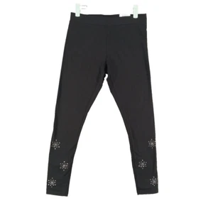 NWT $44 Style&Co Holiday Rhinestone Frost Leggings Size PS Mid-rise Black - Picture 1 of 12