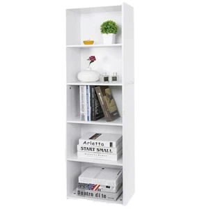 5 Tier Bookcase Bookshelf Storage Wall Shelf Organizer Display Stand Home Office - Picture 1 of 8