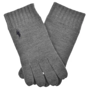 BNWT Ralph Lauren Mens Wool Gloves RRP £75 Grey Polo Range One Size - Picture 1 of 3