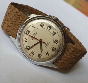 Vintage Military FLORA Antimagnetic  Ancre 15Rubis Cal.1080ETA Swiss From50's - Picture 1 of 12