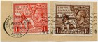 GB 1924 WEMBLEY EXHIBITION SET FIRST DAY of ISSUE MACHINE SLOGAN CANCEL on PIECE