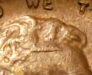 1954 D Lincoln Cent Has A Overstrike On Lincolns Head. Free Shipping. - Picture 1 of 7