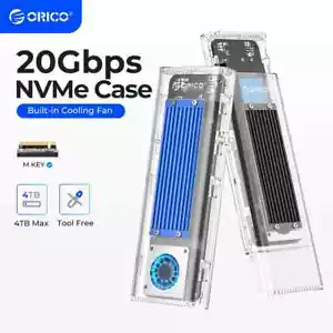 ORICO 20 Gbit/s M.2 NVME SSD-Gehäuse mit Lüfter, USB3.2 Gen 2 x 2 für Pcie M Key - Bild 1 von 14