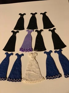 12 Total Mulberry Paper MIXED COLOR DRESSES 11 BRIDESMAID DRESSES AND 1 BRIDE  - Picture 1 of 11