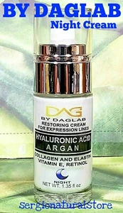 Hyaluronsäure ARGAN Kollagen Elastin Anti-Aging Nacht (1,35 Unzen) Nachtcreme - Bild 1 von 8