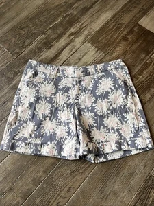 Dear John Shorts Damen 29 blau Blumen Bündchen Boho Cottagecore Sommer Festival - Bild 1 von 6