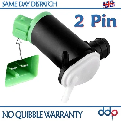 For Peugeot 106 206 306 406 806 Partner Twin Outlet Windscreen Washer Pump - Image 1 of 4