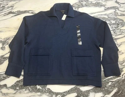 NWT Banana Republic Navy Blue Small Sweatshirt Preppy — 第 1/4 张图片