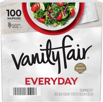 Vanity Fair Everyday Paper Napkins, 100 Count, 100 Count (Pack of 1), White  - Image 1 of 4