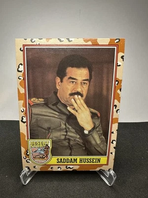 1991 Topps Desert Storm #189 Saddam Hussein Mint Rookie Card RC Iraq GOAT (4) - Image 1 of 2