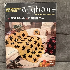 RARE VINTAGE 1959 Contemporary & Period FLEISHER'S AFGHANS VOL 42 PATTERN BOOK - Picture 1 of 1