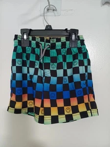 WONDER NATION BOYS SWIM TRUNKS SMILEY FACES ELASTIC WAIST SIZE 4-5 - Picture 1 of 3