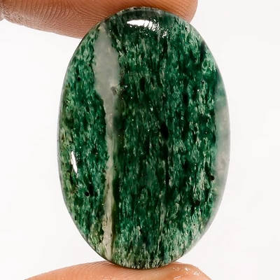 100% Natural Green Aventurine Oval Cabochon Gemstone 31.5 Ct 31X20X5 mm EE-51731 - Image 1 of 2