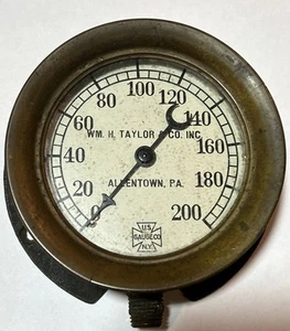 Vintage US Gauge Co NY WM. H. Taylor & Co. Allentown Pa. Brass Ring PAT’D 1906 - Picture 1 of 10