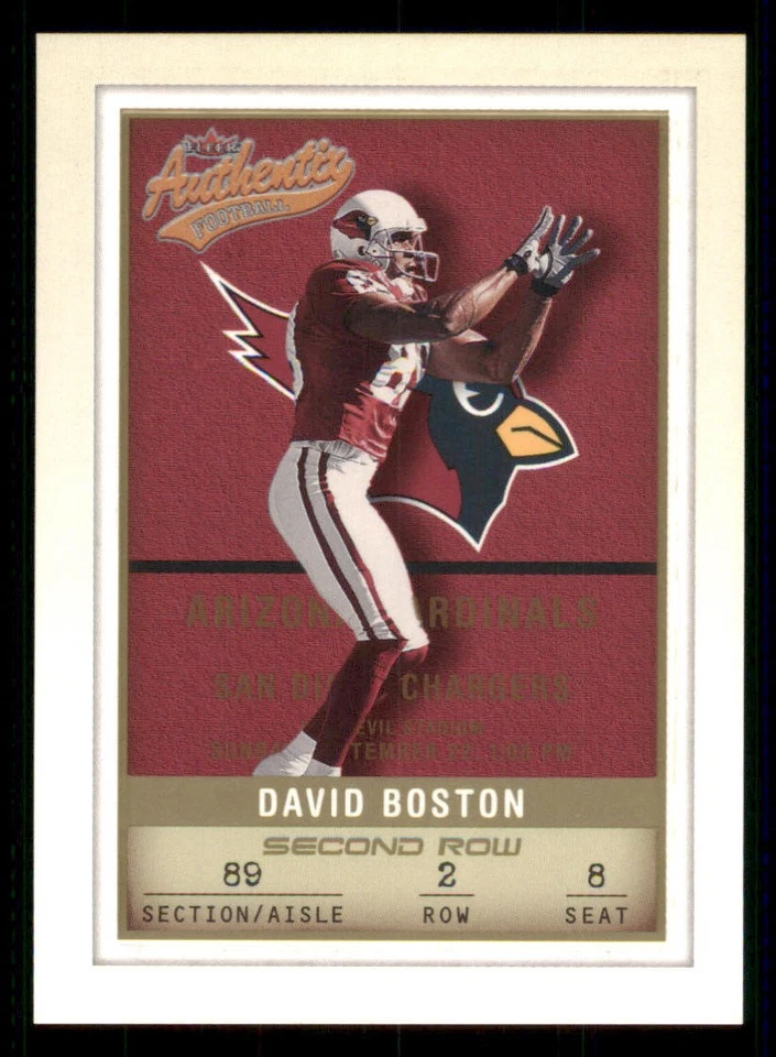 2002 Fleer Authentix Second Row #18 David Boston /250 - Image 1 of 2