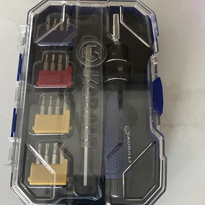 KOBALT 18 Pc DOUBLE DRIVE Mini Micro PRECISION SCEWDRIVER SET +Ext Bar Bits Case - Image 1 of 4