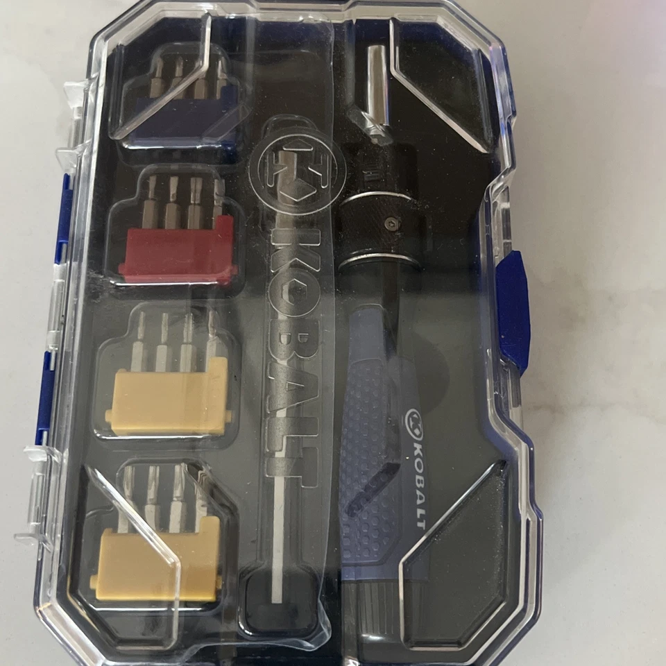 KOBALT 18 Pc DOUBLE DRIVE Mini Micro PRECISION SCEWDRIVER SET +Ext Bar Bits Case - Image 1 of 4
