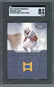 2001 Fleer Hot Prospects Edgerrin James TD Fever (Goal Post Cover) RC SGC 8 - Picture 1 of 2