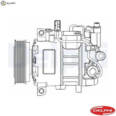 COMPRESSOR AIR CONDITIONING CS20476 FOR VW CARAVELLE/KOMBI/Bus/TRANSPORTER/Mk - Image 1 of 4