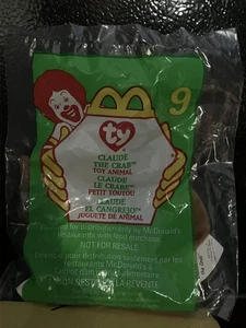 Claude die Krabbe 1999 McDonalds Ty Teenie Beanie Baby #9 im Beutel - Bild 1 von 2