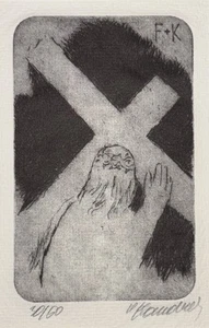 VLADIMIR KOMAREK: Exlibris for F+K; in Passepartout - Imagen 1 de 2