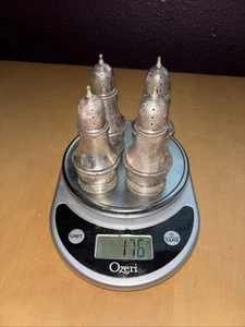 antique sterling silver salt and pepper shakers 176 Grams - Picture 1 of 8