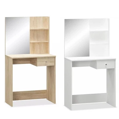 Schminktisch Spanplatte Frisiertisch Kosmetiktisch Kommode Spiegel 75×40×141cm - Bild 1 von 4